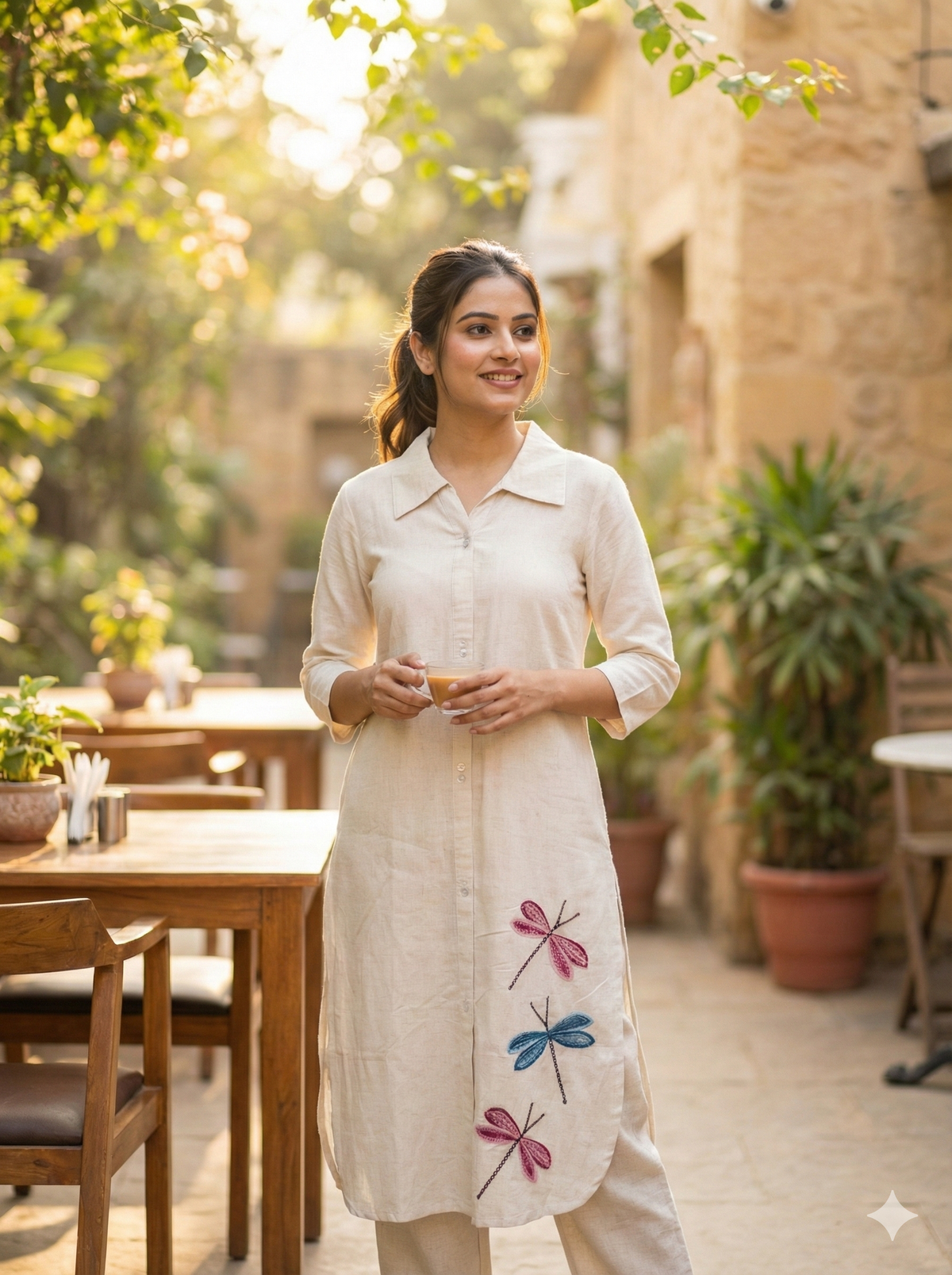 Lavender Cow Style Saree Set with Silver Blouse
