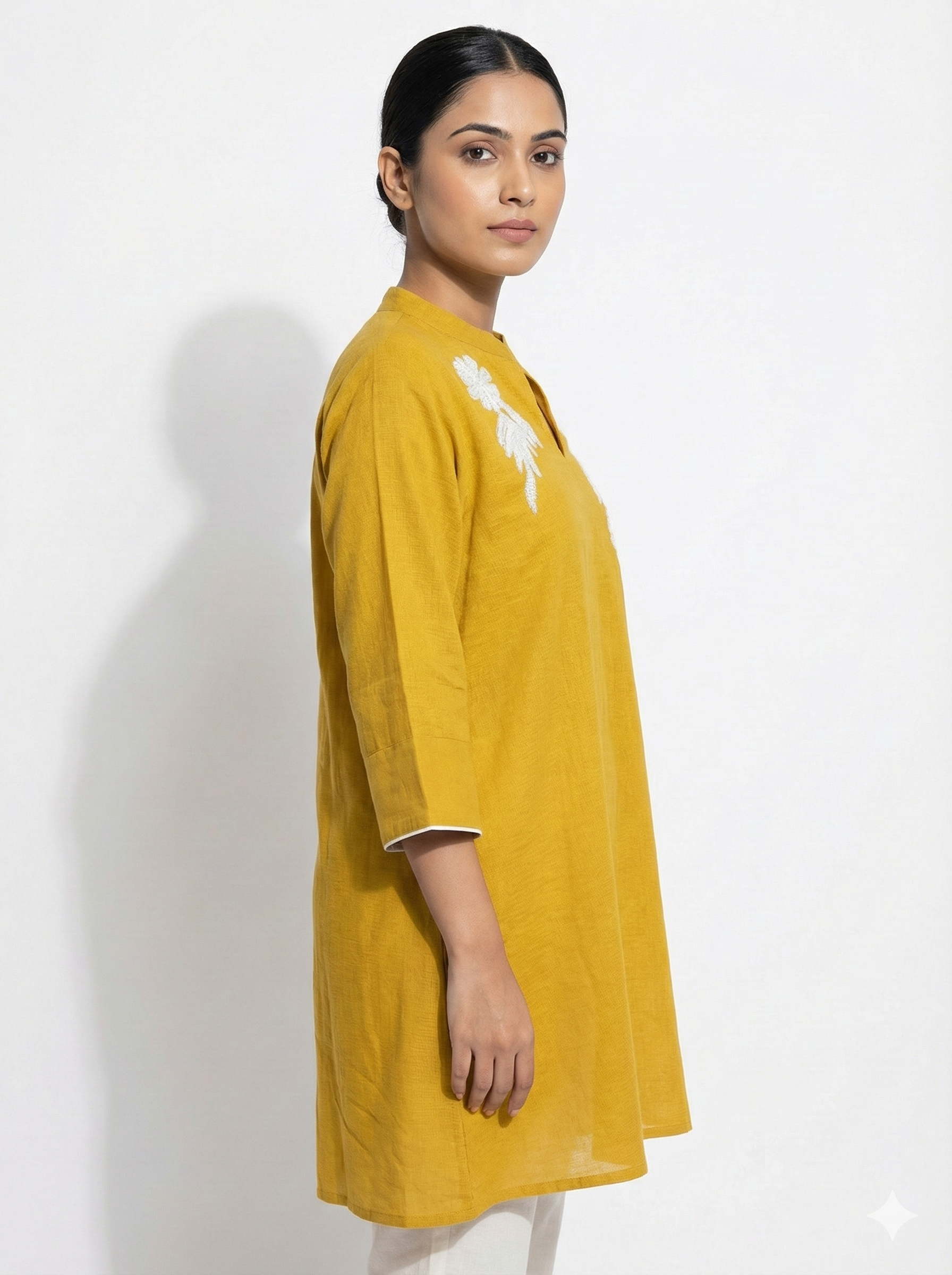 Ivory Off White Chanderi Silk Kurta Set with Zari and Coin Work