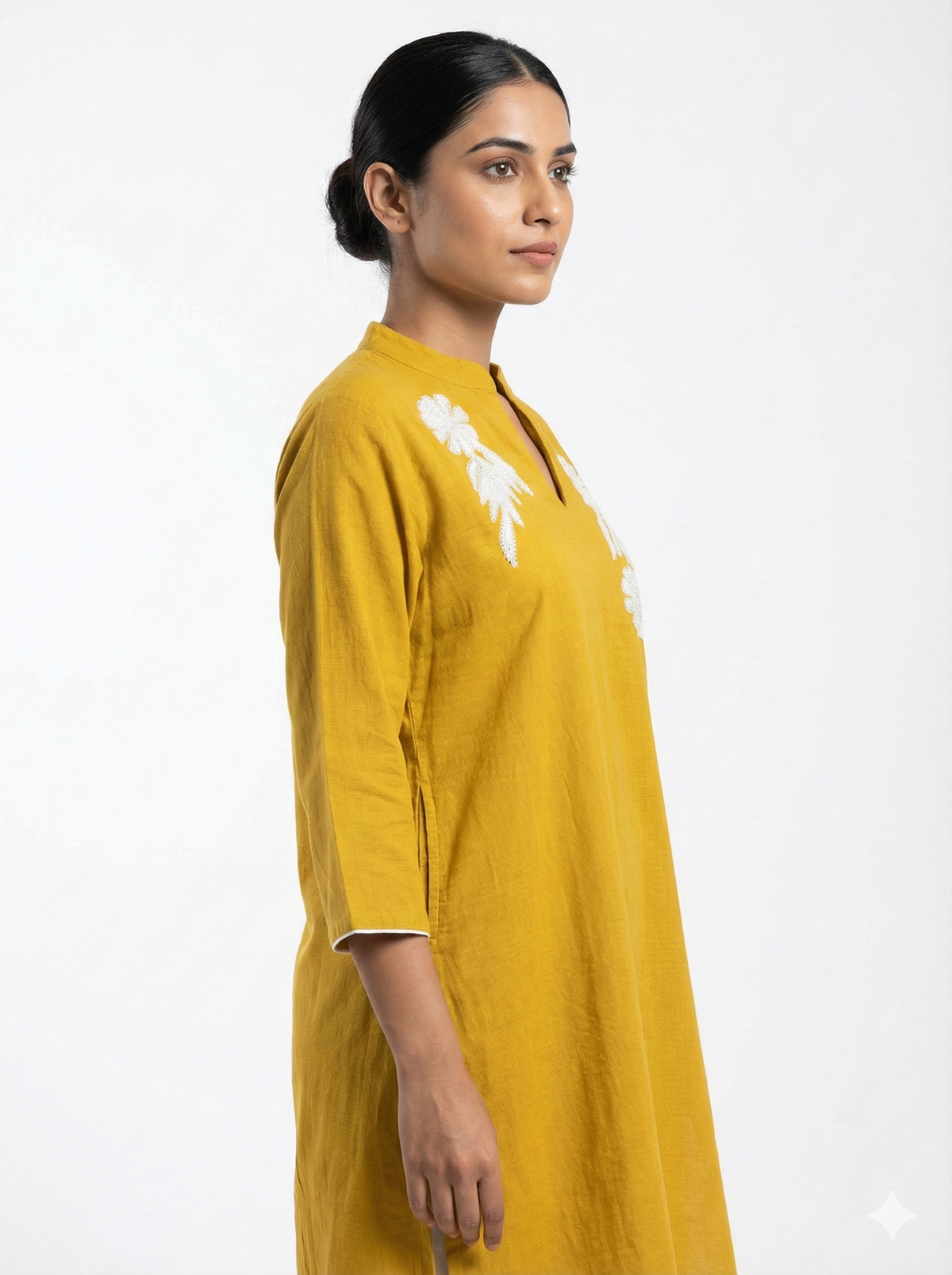 Ivory Off White Chanderi Silk Kurta Set with Zari and Coin Work