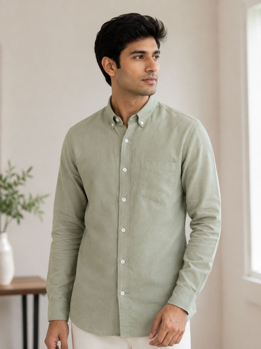 Dusty Mauve Cotton Formal Shirt