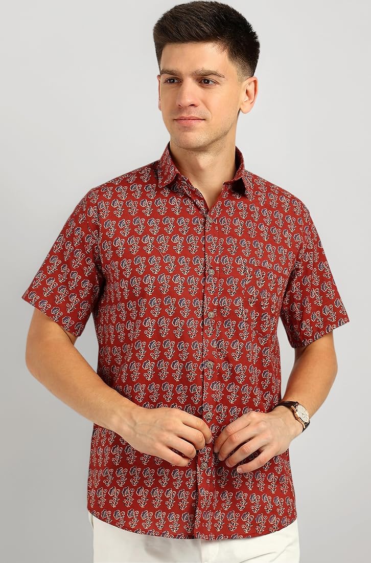 Sanganeri print shirts For Men